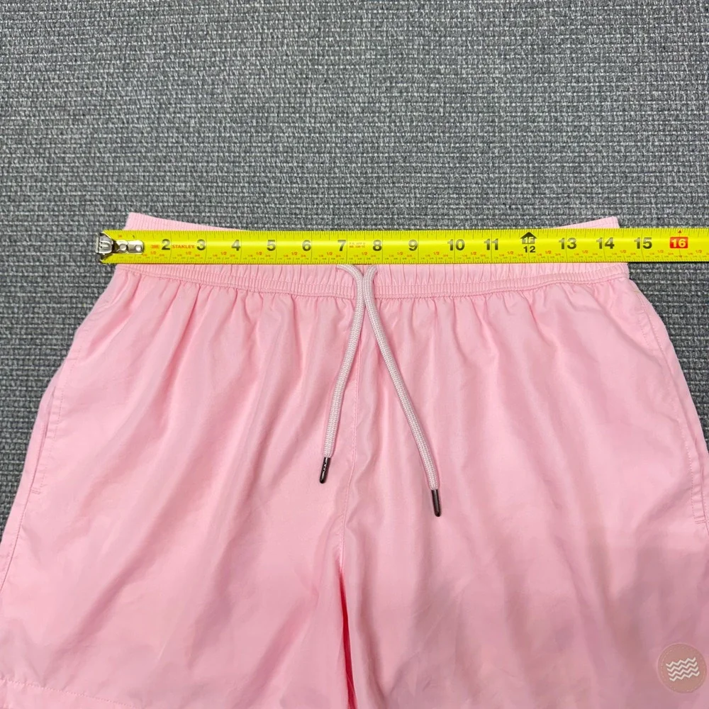 Topman Mens Pink Drawstring Swim Trunks Mesh Lined Shorts‎ Size S/M RN125149